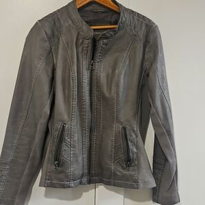 Maurices Charcoal Leather Jacket